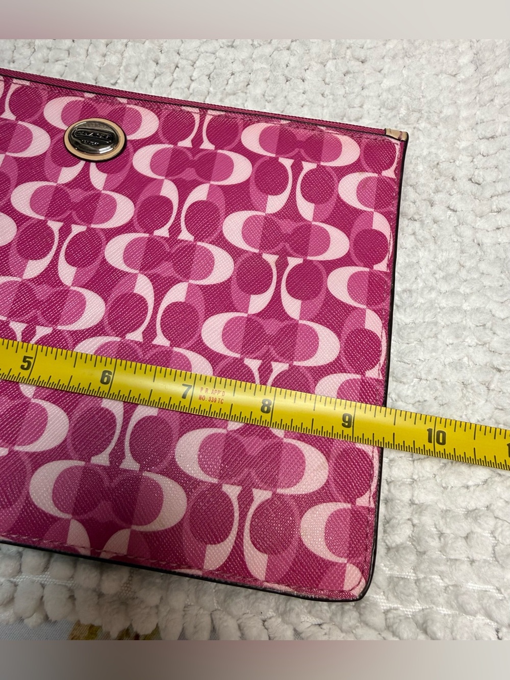 Coach Peyton Dream C Bordeaux Pink Tech iPad Tablet Case Clutch F67516 - Picture 12 of 13